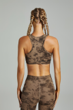 zalo5101 Women's yoga clothes, sports bras, vest style underwear, elastic back tight fitting clothes, tie dye clothing