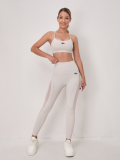 zalo5111  Women's sports bra with thin shoulder straps, yoga bra set, high waisted yoga pants clothing