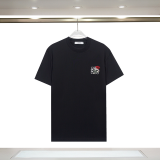 LOC46  New men's and women's summer pure cotton tops with T embroidery clothing