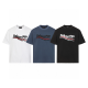 BAC41 High quality men's short sleeved heavy-duty embroidered T-shirt, pure cotton top Clothing