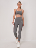 zalo5111  Women's sports bra with thin shoulder straps, yoga bra set, high waisted yoga pants clothing
