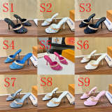 SHLS19 Women slipper 5.5CM 9.5CM high heels Shoes 35-43 with box