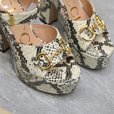 JHGS15 Slipper 12CM Heel Size 35-42 Lether Shoes with box