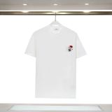 LOC46  New men's and women's summer pure cotton tops with T embroidery clothing