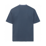BAC41 High quality men's short sleeved heavy-duty embroidered T-shirt, pure cotton top Clothing
