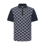 GUC031 New Summer Men's Polo Top with High Quality Beaded Pulling Frame Cotton Fabric Clothing