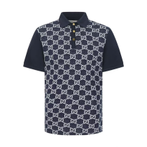 GUC031 New Summer Men's Polo Top with High Quality Beaded Pulling Frame Cotton Fabric Clothing