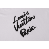 LVC056 High quality men's and women's pure cotton summer short sleeved T-shirt embroidered clothing