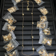 CHN114  Women's 26p black and white pearl sweater chain jewelry