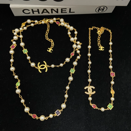 CHN117  Women's Early Spring Series Colorful Sweater Chain+Necklace Jewelry