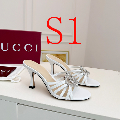 SHGS6 Leather 8.5CM Heel Women 35-43 shoes With box