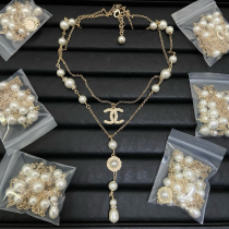 CHN111  Women's tassel pearl necklace, sweater chain jewelry