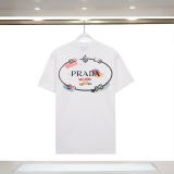 PRC32  New men's and women's summer pure cotton embroidered top T-shirt clothing