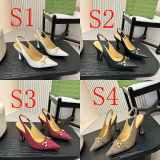 SHGS5 Leather 8.5CM Heel Women 35-42 shoes With box