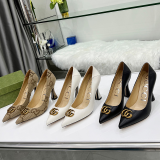 SHGS7 Leather 8.5CM Heel Women 35-42 shoes With box