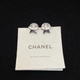 CHE82  Women's new shiny five pointed star double C earring jewelry