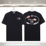 PRC32  New men's and women's summer pure cotton embroidered top T-shirt clothing