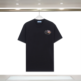 PRC32  New men's and women's summer pure cotton embroidered top T-shirt clothing
