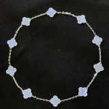 VAN100 High Version Clover Ten Flower Necklace Thick Plated 18K Necklace Jewelry