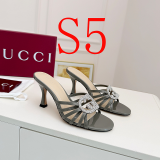 SHGS6 Leather 8.5CM Heel Women 35-43 shoes With box