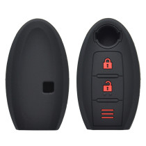 3 Button Silicone Car Key Case For Nissan Qashqai Pulsar March 370Z Micra Juke Note Tiida NV200 Leaf Cube Remote Fob Cove