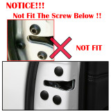 12pcs Car Universal Door Lock Screws Protector Cover Anti-Rust Caps Trim Sticker