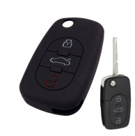 Silicone Key Case Cover For Audi A2 A3 S3 A4 S4 RS4 A6 S6 allroad A8 S8 TT Roadster 1997-2006 Keyless Fob Shell Holder Protector