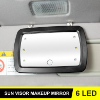Car Sun Visor vanity Mirror Makeup Touch Cosmetic Sun-shading Mirror LED Lights 