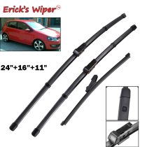 LHD Front & Rear Wiper Blades Set For VW Polo 6R Hatchback 2009 - 2017 Windshield 24 +16 +11