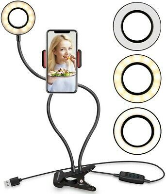 Selfie Ring LED Light with Cell Phone Holder Stand for Live Stream and Makeup