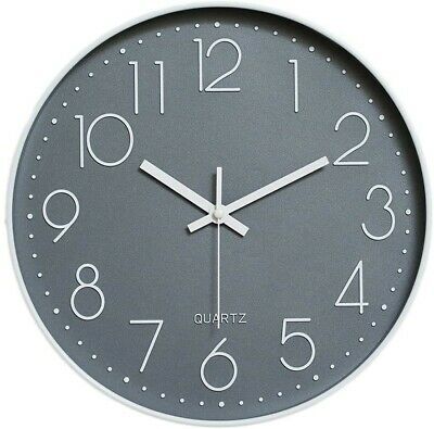 Wall Clock 12 Inch Silent Non Ticking Clock for Living Room Bedroom Kitchen
