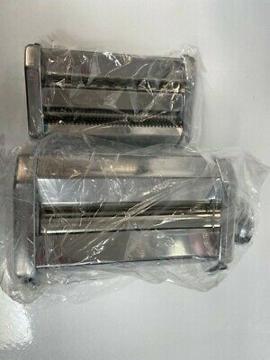 Mister Chef Deluxe Double Cutter Pasta Machine, Stainless Steel, Silver, 20 x 20