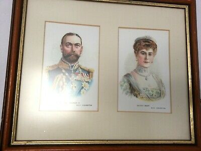Framed Original H. M. King George V & Queen Mary B.D.V. Cigarette Cards #509
