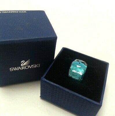 Swarovski Nirvana Petite Ring Indicolite (Indigo Blue) Size 55/M In Box #350