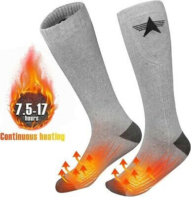 Electric Heated Socks Boot Feet Warmer Winter 3.7V USB Rechargeable Battery Sock