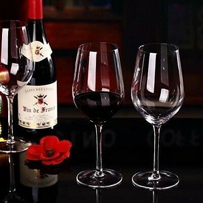 WJSX Red Wine Glasses 600ml Hand Blown/Set of 4 Lead Free Titanium Crystal Wine