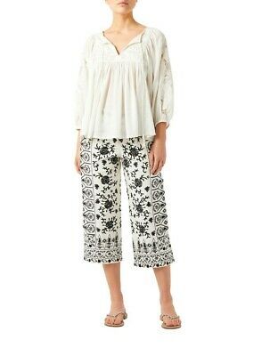BNWT MONSOON 3/4 length Culottes Embroidered, Embellished Size 12 Trousers #546