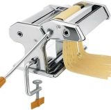 Hand Pasta Noodle Maker Machine Lasagne Spaghetti Cutter Roller Kitchen Silver