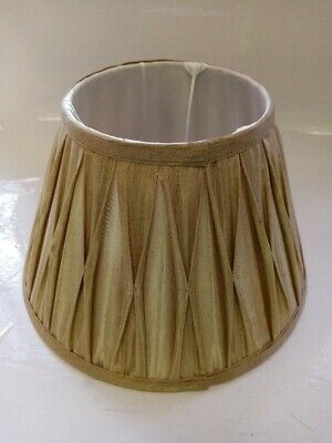 Vintage Style Pleated Golden Brown Colored Light Shade 32 CM Diameter #NG