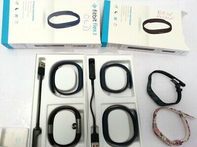 Genuine Fitbit Flex 2 Charger and 6 Bands Replacement Bundle Blue Black Flowers