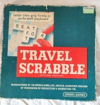 Vintage Travel Scrabble Spears Games with Clip In Tiles Unchecked #305