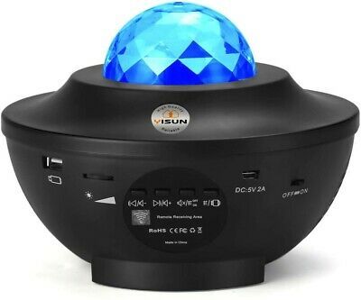 LED Galaxy Starry Projector Night Light Star Sky Projection Lamp Remote USB
