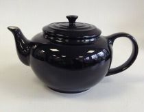 Le Creuset Stoneware Rounded Teapot In Black Shiny Finish Unboxed #387