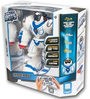 Xtrem Bots Hi-Tech Robot Trooper Bot Remote Control Interactive Toy BNIB #NG