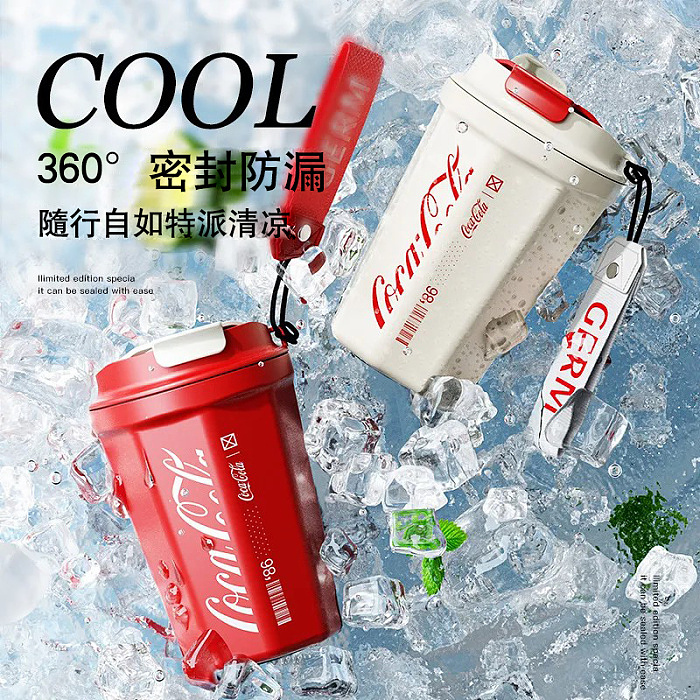 ff30cf47f4f2c1b4 【可口可樂聯名】美國Coca-Cola咖啡杯便攜式旅行杯,冰可樂，冰咖啡，一杯專享清涼