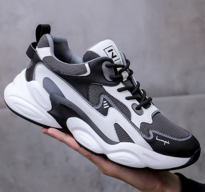 Genuine leather shoes, casual men's shoes, summer breathable running shoes, 2023 new versatile men's sports mesh shoes