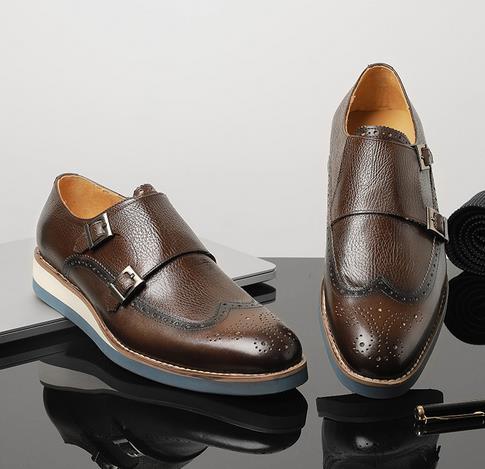 Men's leather shoes genuine leather top layer cowhide casual business formal shoes