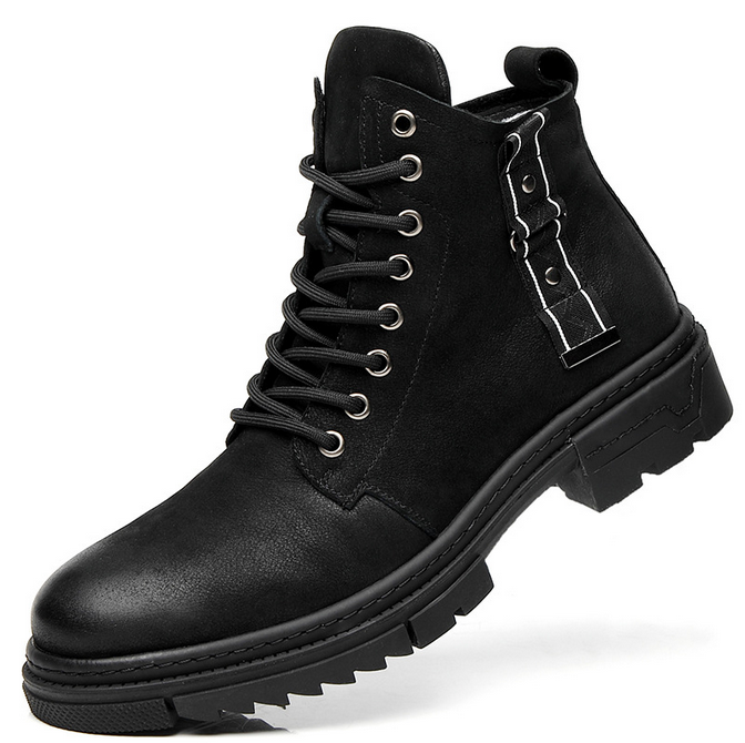 Martin Boots Men's 2023 Fashion Versatile Genuine Leather Men's High Top Leather Shoes British Yellow Leather Boots Work Clothes Men's Shoes