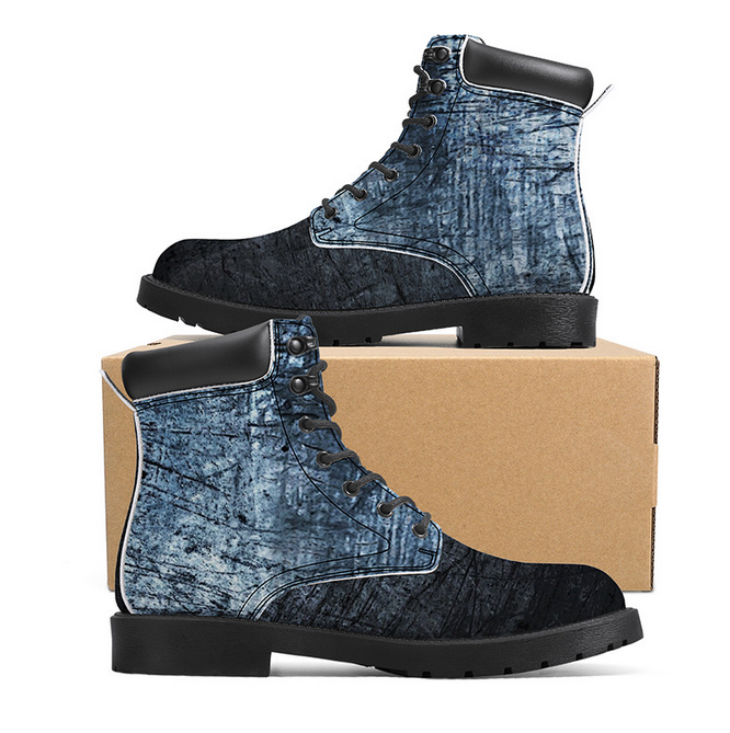 Cross border custom mid tube couple's four season work boots PU Martin boots for men British style boots, versatile leather boots