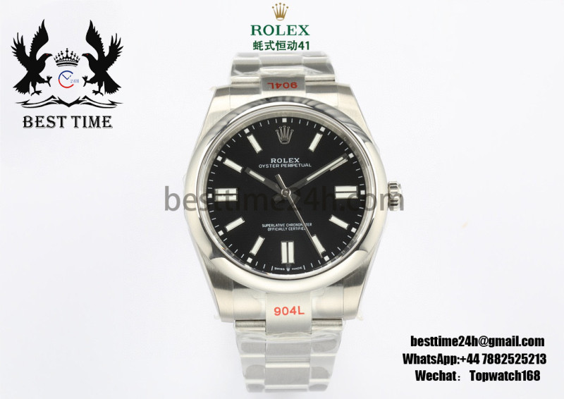 Rolex Oyster Perpetual 41mm 124300 EWF Best Edition Black Dial on SS Bracelet A3230